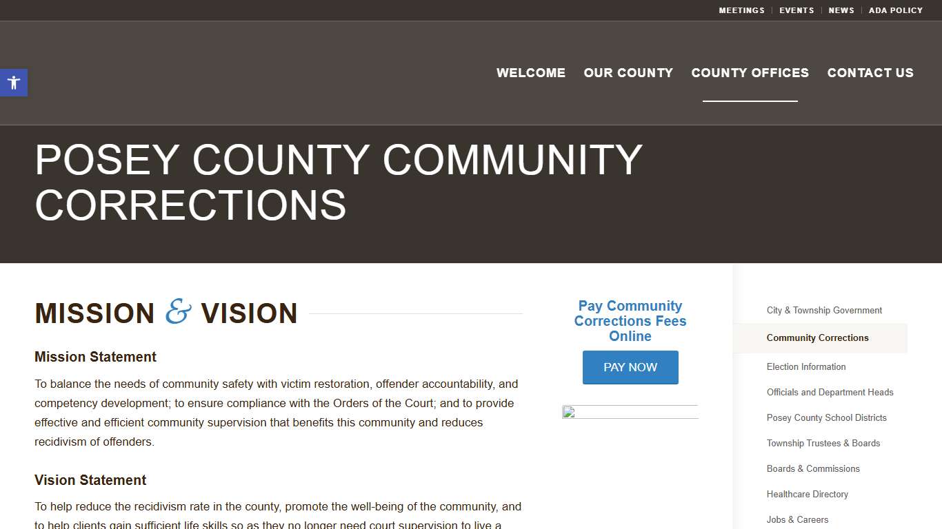 Community Corrections - Posey County Government Offices